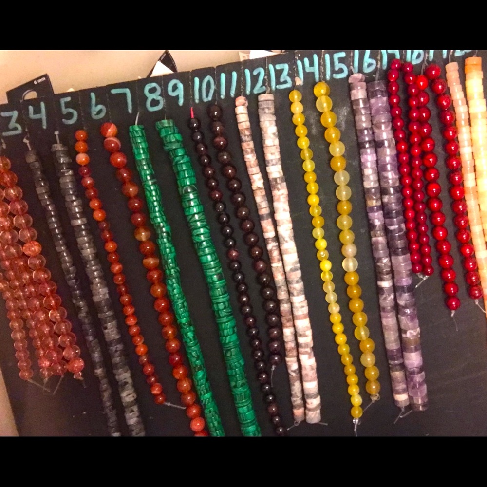 (A3) Semi precious stone beads